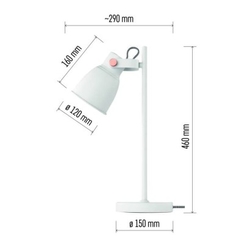 Stolní lampa JULIAN na žárovku E27, bílá
