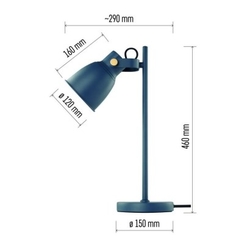 Stolní lampa JULIAN na žárovku E27, modrá
