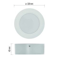LED přisazené svítidlo RUBIC, kruhové, 9W neutrální bílá
