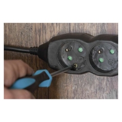 Prodlužovací kabel – 4 zásuvky, 5m, černý