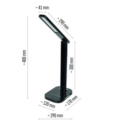 LED stolní lampa CARSON, černá