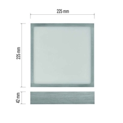 LED přisazené svítidlo NEXXO, čtvercové, stříbrné, 21W, se změnou CCT