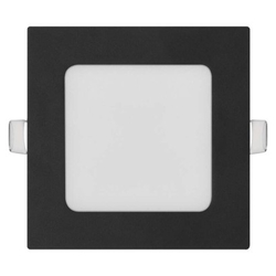 LED vestavné svítidlo NEXXO, čtvercové, černé, 7W, se změnou CCT