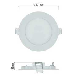 LED vestavné svítidlo NEXXO, kruhové, bílé, 7W, neutrální bílá