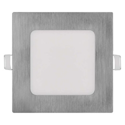 LED vestavné svítidlo NEXXO, čtvercové, stříbrné, 7W, se změnou CCT