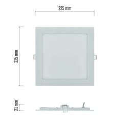 LED vestavné svítidlo NEXXO, čtvercové, bílé, 18W, neutrální bílá