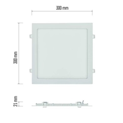 LED vestavné svítidlo NEXXO, čtvercové, bílé, 25W, teplá bílá