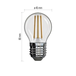LED žárovka Filament Mini Globe 3,4W E14 neutrální bílá