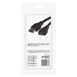USB kabel 3.0 A vidlice – micro B vidlice 1m