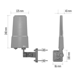 Anténa univerzální VILLAGE FLIPP–V200, DVB-T2, DAB, filtr LTE/4G/5G