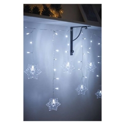 LED vánoční závěs – vločky, 135x50 cm, vnitřní, studená bílá