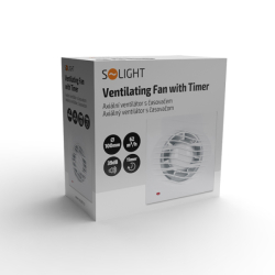 Solight ventilátor do koupelny s časovačem