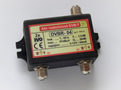 IVO DVBR-04X aktivní rozbočovač 2x výstup"F" 24dB zisk
