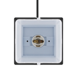 Solight zahradní sloupek IP44 s LED osvětlením, plast, 2 zásuvky, hranol, černý