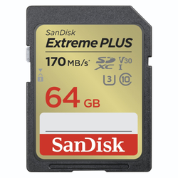 SanDisk Extreme PLUS 32 GB SDHC Memory Card 100 MB/s and 60 MB/s, UHS-I, Class 10, U3, V30