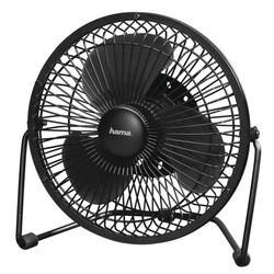 Hama stolní ventilátor Metal, 20 cm (8"), 2 stupně rychlosti, USB napájení