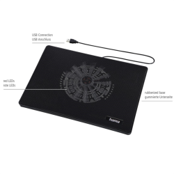 Hama chladicí stojan Slim pro notebook, tichý černý