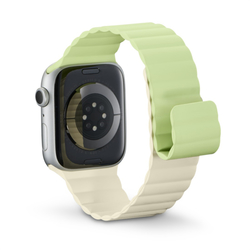 Hama Fantastic Feel, řemínek pro Apple Watch 38/40/41 mm, magnetický, zelený/béžový