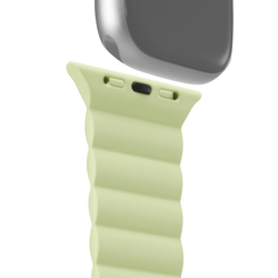 Hama Fantastic Feel, řemínek pro Apple Watch 42/44/45/49 mm, magnetický, zelený/béžový