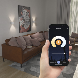 Hama SMART WiFi nástěnné světlo, čtvercové, 10 cm, IP44, pro vnější i vnitřní použití, bílé