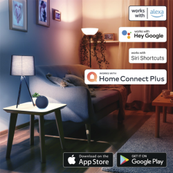 Hama SMART WiFi nástěnné světlo, čtvercové, 10 cm, IP44, pro vnější i vnitřní použití, bílé