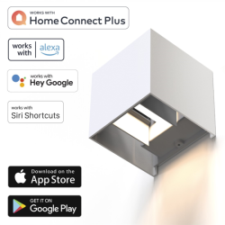 Hama SMART WiFi nástěnné světlo, čtvercové, 10 cm, IP44, pro vnější i vnitřní použití, bílé