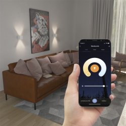 Hama SMART WiFi nástěnné světlo, čtvercové, 10 cm, IP44, pro vnější i vnitřní použití, bílé