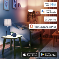 Hama SMART WiFi nástěnné světlo, čtvercové, 10 cm, IP44, pro vnější i vnitřní použití, bílé