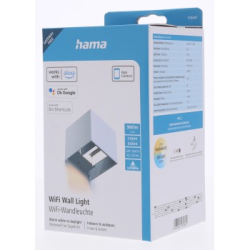 Hama SMART WiFi nástěnné světlo, čtvercové, 10 cm, IP44, pro vnější i vnitřní použití, bílé
