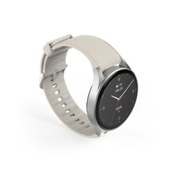Hama 8900, smart hodinky, GPS, AMOLED 1,32", funkce telefonování, Alexa, béžové/stříbrné