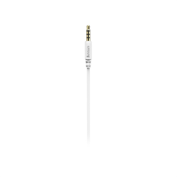 Hama sluchátka s mikrofonem Advance, pecky, plochý kabel, bílá