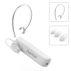 Hama MyVoice1500, Bluetooth headset mono, pro 2 zařízení, Siri, Google Ass., bílý