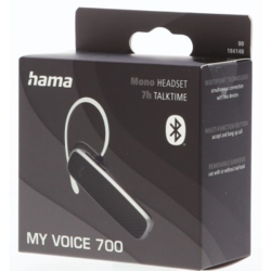 Hama MyVoice700, Bluetooth headset mono, pro 2 zařízení, hlasový asistent (Siri, Google)