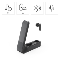 Hama Bluetooth sluchátka Spirit Pocket II, špunty, ENC, aplikace, černá