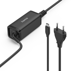 Hama USB-C napájecí zdroj pro notebooky, Power Delivery, GaN, 65 W