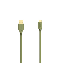 Hama USB-C 2.0 kabel typ A-C 0,75 m, Flexi-Slim, zelený