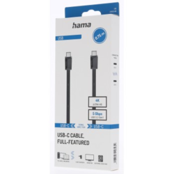 Hama USB-C 3.2 Gen1 kabel, 0,75 m, 5 Gb/s, 100 W