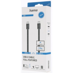 Hama USB-C 3.2 Gen1 kabel, 1,5 m, 5 Gb/s, 100 W