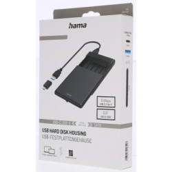 Hama kryt na 2,5" SSD/HDD disk, USB-A + USB-C, SATA, USB 3.2 Gen 1