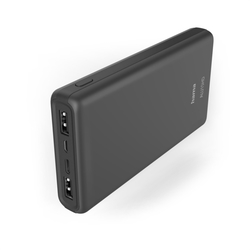 Hama ALU15HD, powerbanka, 15000 mAh, 3 výstupy: 1x USB-C, 2x USB-A, hliníkové provedení, antracitová