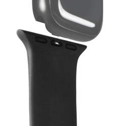 Hama Fantastic Feel, řemínek pro Apple Watch 42/44/45/49 mm, silikonový, černý