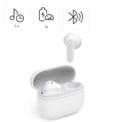 Hama Bluetooth sluchátka Freedom Light II, pecky, bílá