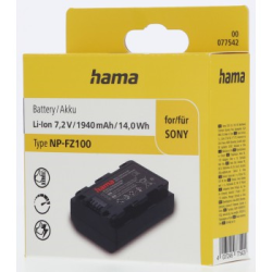 Hama fotoakumulátor typ Sony NP-FZ100, Li-Ion 7,2 V/1940 mAh