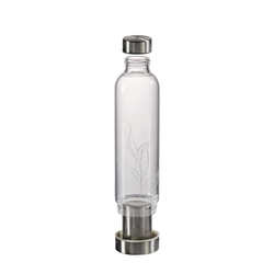 Xavax skleněná lahev na nápoje, 500 ml, se sítkem a neoprenovým obalem