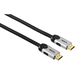 Hama HDMI kabel, 3 m, pozlacený, opletený, nebalený