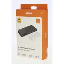 Hama HDMI 4K přepínač 3x1, 3 vstupy