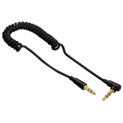 Hama audio kabel jack - jack 90 st., spirálový, 0,75 m