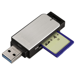 Hama čtečka karet USB 3.0 SD/microSD, stříbrná