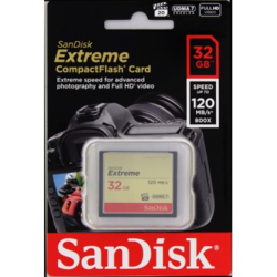 SanDisk Extreme CF 32 GB 120 MB/s zápis 85 MB/s UDMA7