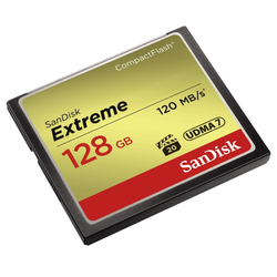 SanDisk Extreme CF 128 GB 120 MB/s zápis 85 MB/s UDMA7